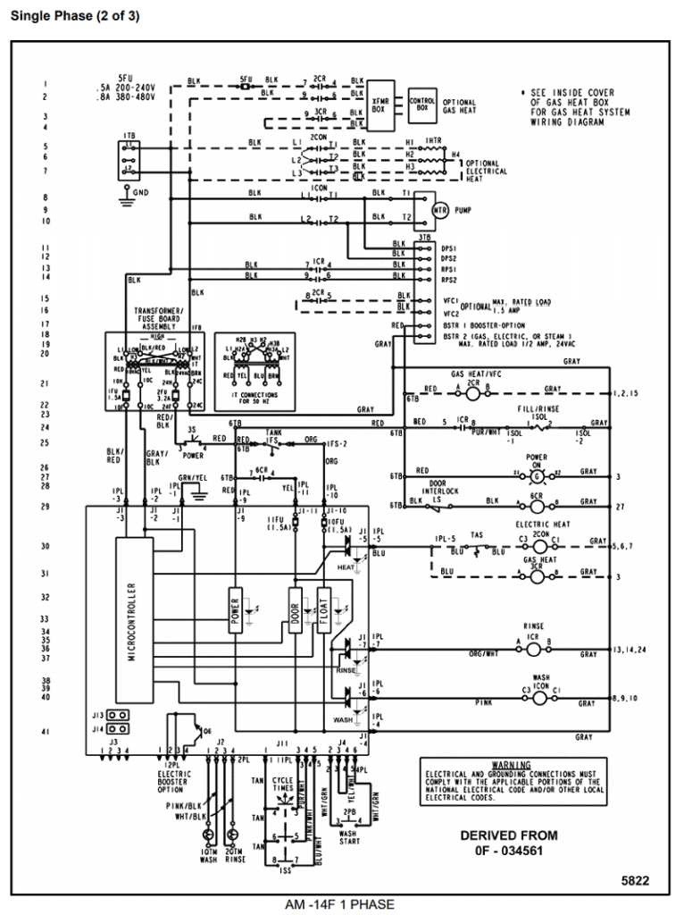 Hobart AM 14 Wiring Diagram for Authorized Technicians AM 14F 1 Phase Diagram